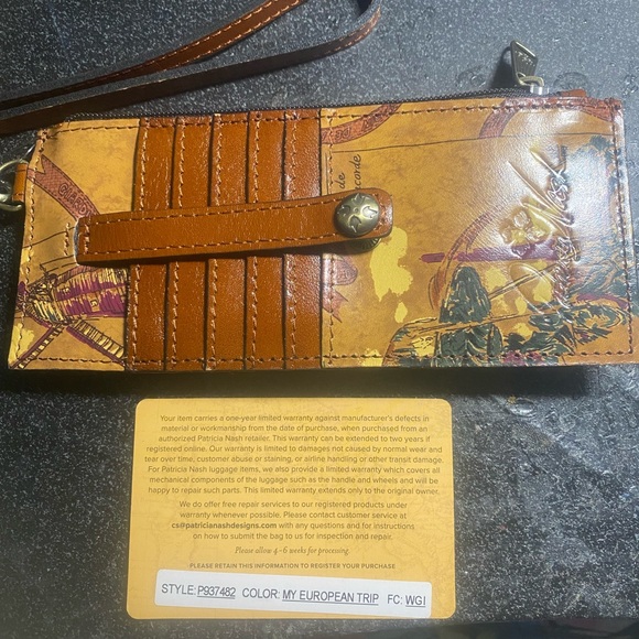 Patricia Nash beautiful bag with card wallet - Picture 7 of 11